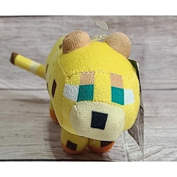 Toy Factory Mojang Minecraft Plush Ocelot Stuffed Animal Yellow 8" 2021 New - Picture 1 of 6